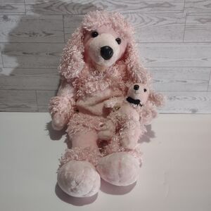 Build-A-Bear Workshop Pink Poodle and Baby Puppy plush toy